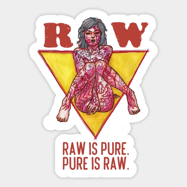 raw girl Sticker by Paskalamak